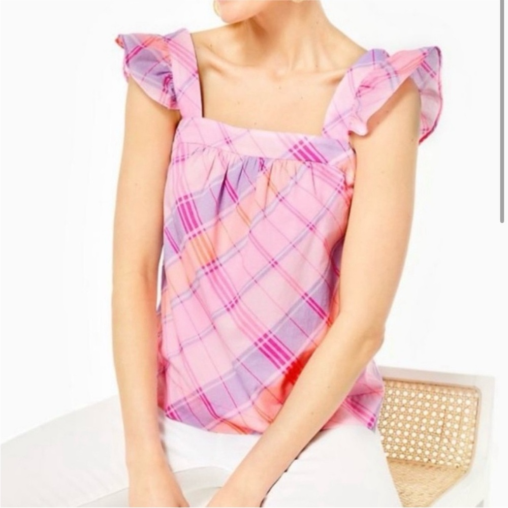 Lilly Pulitzer Reyna Top in Pink Isle Size Small